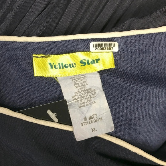 Modcloth Yellow Star Pleated Sleeveless Dress - Size XL - Picture 5 of 5